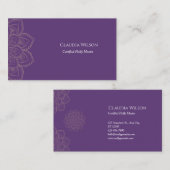 ミスティークパープルヨガ霊気スピリチュアルエナジーヒーラー 名刺 (正面/裏面)