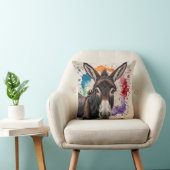 ミスティーク黒白ドンキーキリム枕 クッション (椅子)