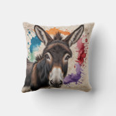 ミスティーク黒白ドンキーキリム枕 クッション (裏面)