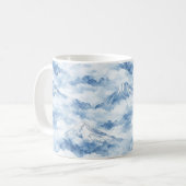 ミスティーピークス - 水彩山岳風景画 (10) コーヒーマグカップ (正面左)