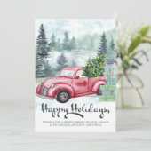 ミスティーフォレストとヴィンテージ赤トラックのホリデーシーズン (スタンド正面)