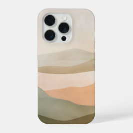 ミスティーホライズン抽象的な風景 - ミニマルなニュートラル iPhone 15 PROケース