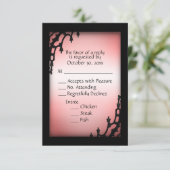 ミスティーレッドゴシックRSVP（料理選択付き） 出欠カード (スタンド正面)