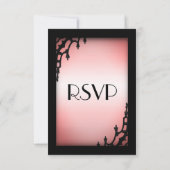 ミスティーレッドゴシックRSVP（料理選択付き） 出欠カード (裏面)