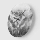 ミスティ九寨溝：ユネスコの伝統中国。 ラージ壁時計 (傾斜)