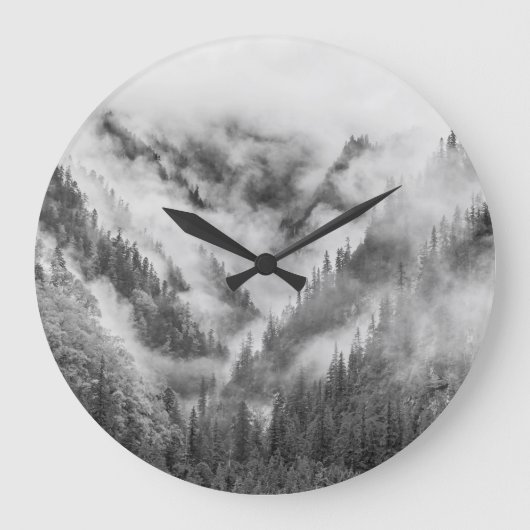 ミスティ九寨溝：ユネスコの伝統中国。 ラージ壁時計 (正面)