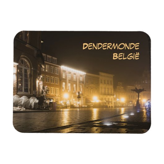 ミスティ夕べインDendermonde，ベルギー マグネット (横)