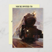 ミスティ夕べトレインスタアニー大事な行事招待状 招待状 (正面/裏面)