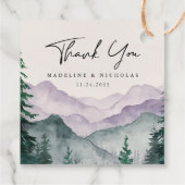 ミスティ山の森結婚の感謝 フェイバータグ (裏面)