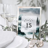 ミスティ山松林結婚のテーブル番号 招待状