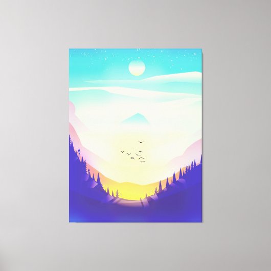 ミスティ山脈 キャンバスプリント (正面)