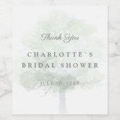 ミスティ木のブライダルシャワーギフト ワインラベル (シングルラベル)