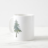 ミスティ松の木が野生の森に コーヒーマグカップ (正面左)