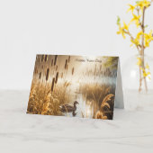 ミスティ池の名前のダック カード (黄色い花)