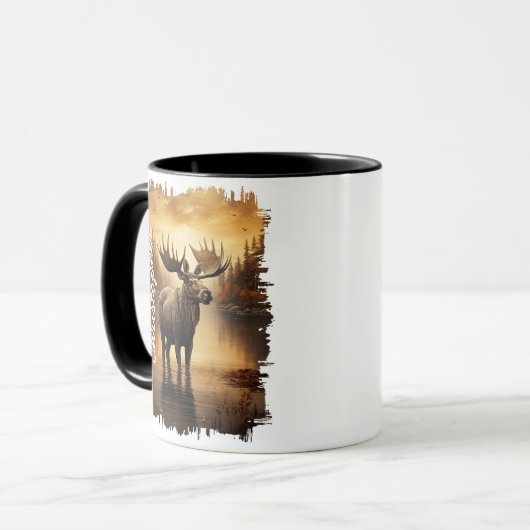 ミスティ湖の反射でムース マグカップ (正面左)