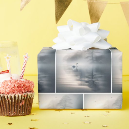 ミスティ湖の白鳥 ラッピングペーパー (誕生日パーティー)