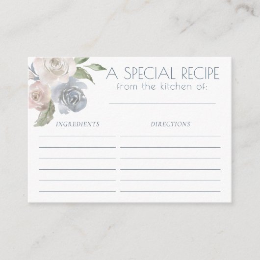 ミスティ湖 |ラブリーソフトほこりっぽいフローラレシピカード エンクロージャーカード (正面)