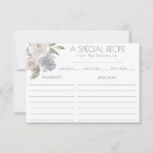 ミスティ湖 |ラブリーソフトほこりっぽいフローラレシピカード 招待状 (正面)