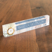 ミスティ湖 |ラブリーソフトダスティハードブランディング デスクネームプレート (側面)