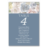 ミスティ湖 | ラブリーソフトダスティフローラゲスト名 テーブルナンバー (裏面)