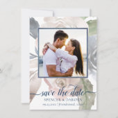 ミスティ湖 |愛らしい柔らかい埃っぽい色合いフローラ写真 セーブザデート (正面)