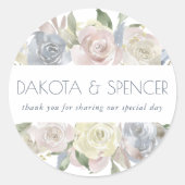 ミスティ湖 |素敵なソフトほこりっぽいフローラありがとう ラウンドシール (正面)