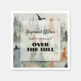 ミスティ男らしフォレスト誕生日パーティナプキンス スタンダードカクテルナプキン