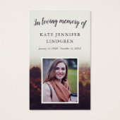 ミスティ秋の写真祈りの言葉カード (正面)