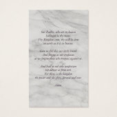 ミスティ秋の写真祈りの言葉カード (裏面)