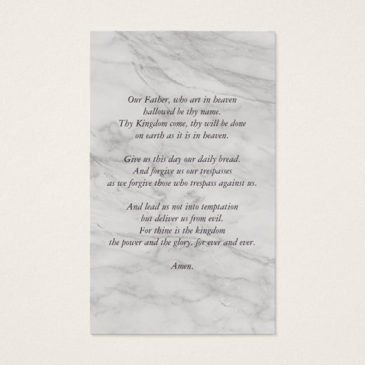 ミスティ秋の写真祈りの言葉カード (裏面)