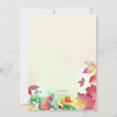 ミスティ秋招待状 招待状 (裏面)