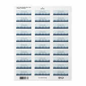 ミスティ素朴ブルーパインズスモール差出人住所ラベル ラベル (フルシート)