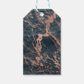 ミスティ素朴ブルー&バラ金ゴールドピンクグラムマーブル ギフトタグ (裏面)