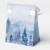 ミスティ素朴マツ林結婚式の引き出物ボックスリボン フェイバーボックス (裏面サイド)