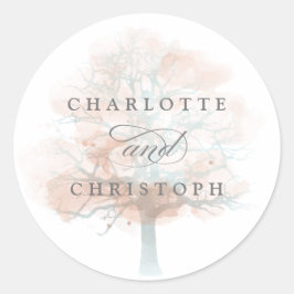 ミスティ結婚ツリー封筒用シール ラウンドシール