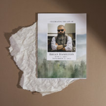 ミスティ自然水彩葬儀プログラム