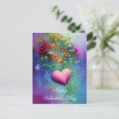 ミスティ花とハートバレンタイン ポストカード (スタンド正面)