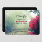 ミスティ鉄道線風光明媚な写真追悼碑 招待状 (正面/裏面)