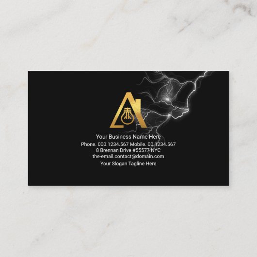 ミスティ電気稲妻嵐電気技師サービス 名刺 (裏面)