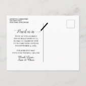 ミスティ青い山の楕円形の写真の日付を保存 案内ポストカード (裏面)