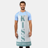 ミスティ青と白い保Itセイすごいキス エプロン (着用した状態)