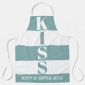ミスティ青と白い保Itセイすごいキス エプロン (正面)