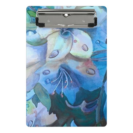 ミスティ青ツツツジ水彩 ミニクリップボード (正面)