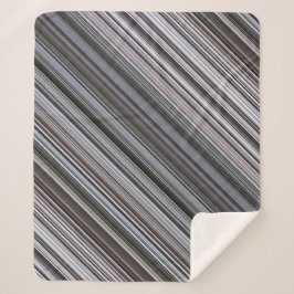 ミスティ2月ブルー&グレーストライプ シェルパブランケット