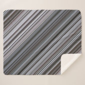 ミスティ2月ブルー&グレーストライプ シェルパブランケット (正面(横))