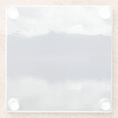 ミスティ・アラスカン海の色合い ガラスコースター (裏面)