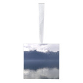 ミスティ・アラスカン海の色合い キューブオーナメント (右)