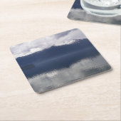 ミスティ・アラスカン海の色合い スクエアペーパーコースター (アングル)