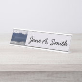 ミスティ・アラスカン海の色合い デスクネームプレート (正面)