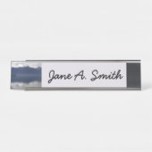 ミスティ・アラスカン海の色合い デスクネームプレート (正面)